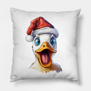 Funny Christmas Duck Face Pillow