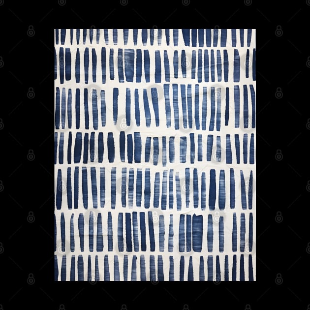 Indigo Blue and White Mud Cloth by Trippycollage