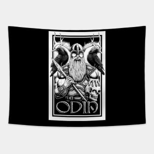 Odin – the All father - black and white Tapestry