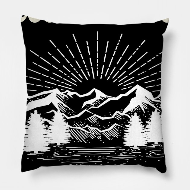 White Mountain 2009 Pillow by lainetexterbxe49