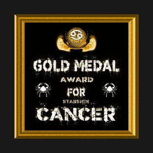 Cancer Birthday Gift Gold Medal Award Winner T-Shirt