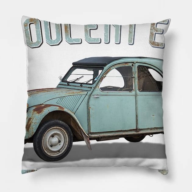 2CV rouille Pillow by RomoneGrafik