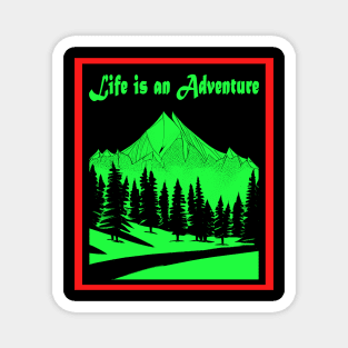 Life is an Adventure Neon Color Magnet