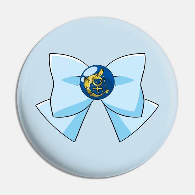 Sailor Mercury Bow Pin by FireFlea