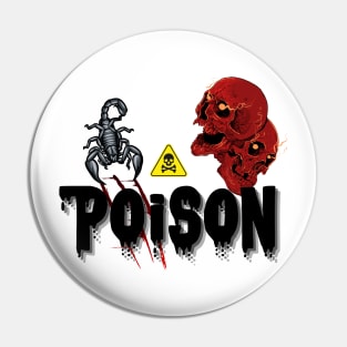 Horror - Poisonous Skull and Scorpion Pin