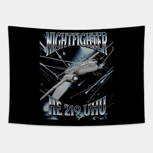 WW2 Airplane HE-219 World War Two Night Fighter Pilot Tapestry