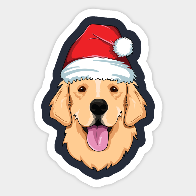 Santa Hat Golden Retriever T Shirt Kids Christmas Pajamas Xmas Dog Sticker Teepublic