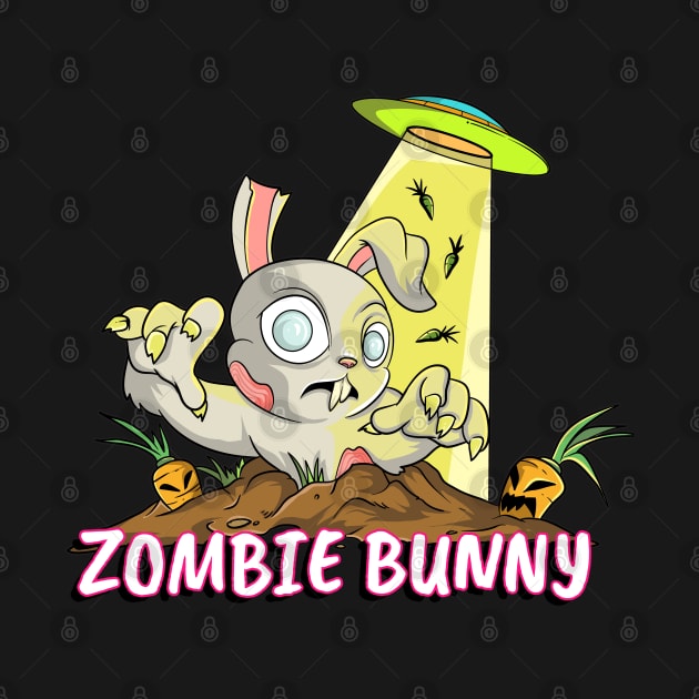 Cute Bunny Zombie Rabbit by Trendy Black Sheep