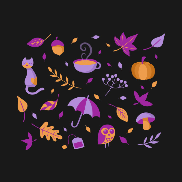 Disover Autumn Pattern - Autumn - T-Shirt