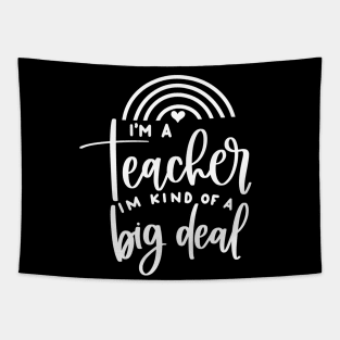 Funny/hilarious teacher quote (white) Tapestry