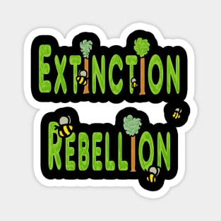 Extinction Rebellion Trees and Bees Magnet