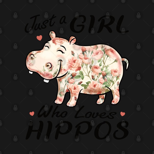 Flower Hippopotamus -Just A Girl Who Loves Hippos by PnJ