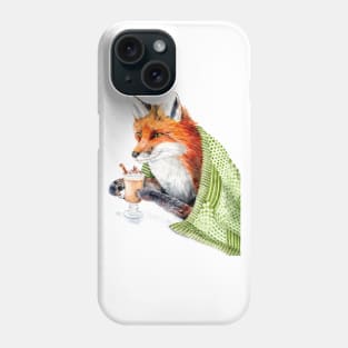 Fall Fox with Pumpkin spice Latte Phone Case
