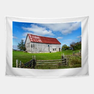 Old Barn With Red Roof, Prince Edward County Tapestry