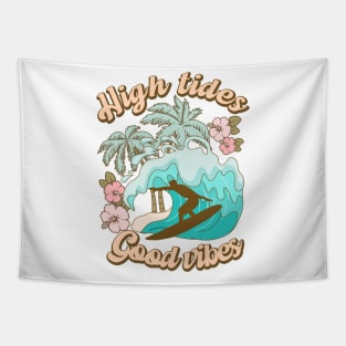 High Tides Good Vibes Tapestry