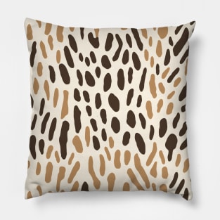 Animal Print Boho Pattern Earthy Tones Pillow