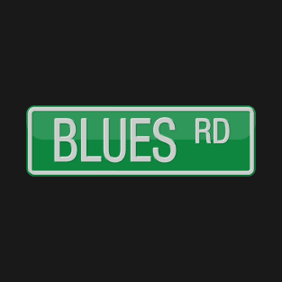 Blues Road Street Sign T-Shirt