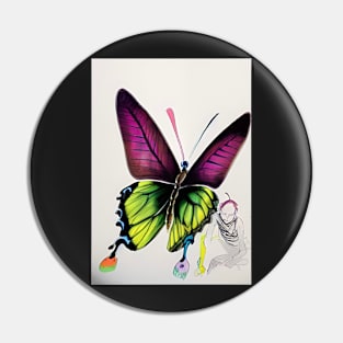 SURREAL AND CUTE PURPLE WINGED BUTTERFLY Pin