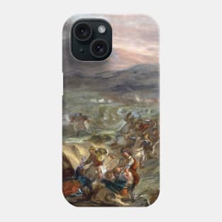 Botzaris Surprises the Turkish Camp and Falls Fatally Wounded by Eugene Delacroix Phone Case