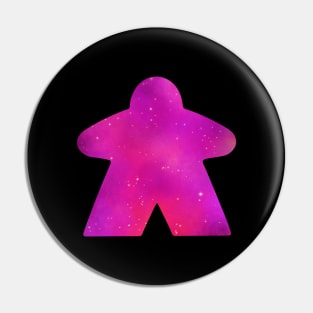 Hot Pink Space Sky Stars Meeple | Board Game Fan Pin