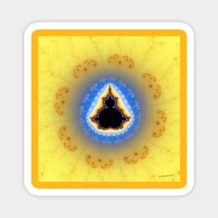 Yellow Fractal Magnet