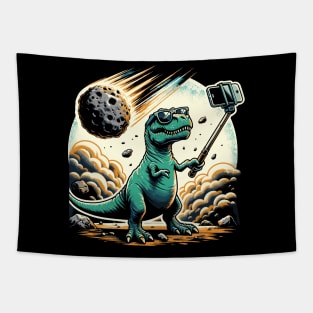 Dinosaur T-Rex Selfie Novelty Funny Dinosaur Tapestry