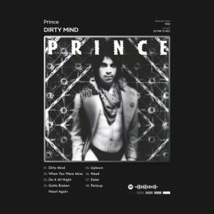 Prince - Dirty Mind Tracklist Album T-Shirt