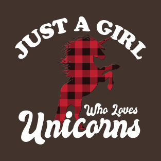 Just A Girl Who Loves Unicorns T-Shirt