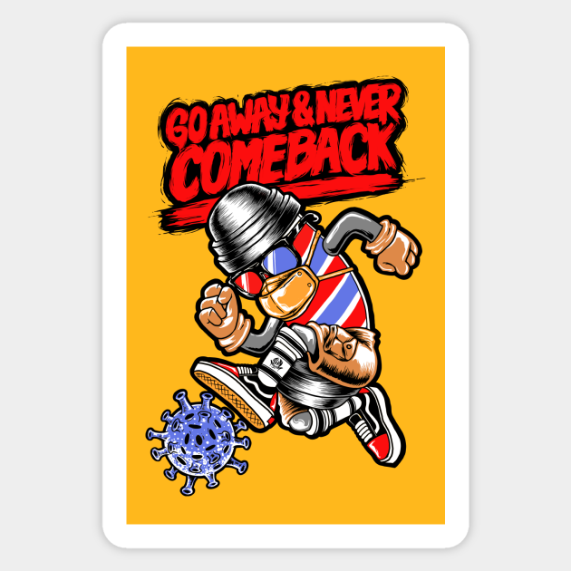 Go away - Barber Pole - Sticker | TeePublic Go away - Barber Pole - Sticker | TeePublic