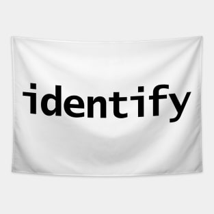 Identify Text in Black Minimal Typography Tapestry