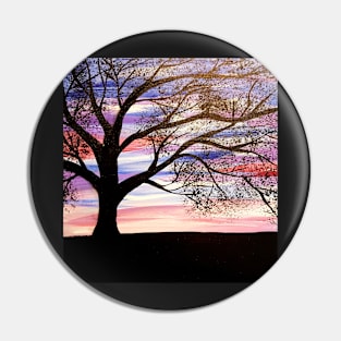 Sunset tree silhouette 1 Pin