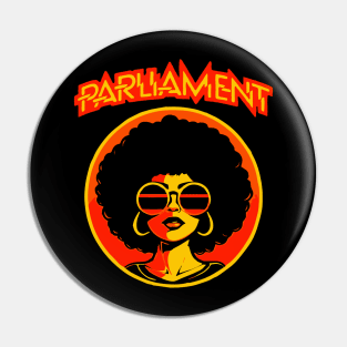 Retro 70's Parliament Funkadelic Funk Rock Music Satire Pin