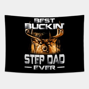 Best Buckin Step Dad Ever Shirt Deer Hunting Bucking Father Tapestry