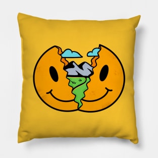 Mountain Emoji Smile Pillow