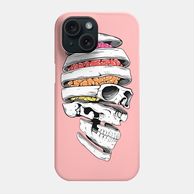 Sliced And Diced, Vibrant Skull Design. Phone Case by ForAnyoneWhoCares