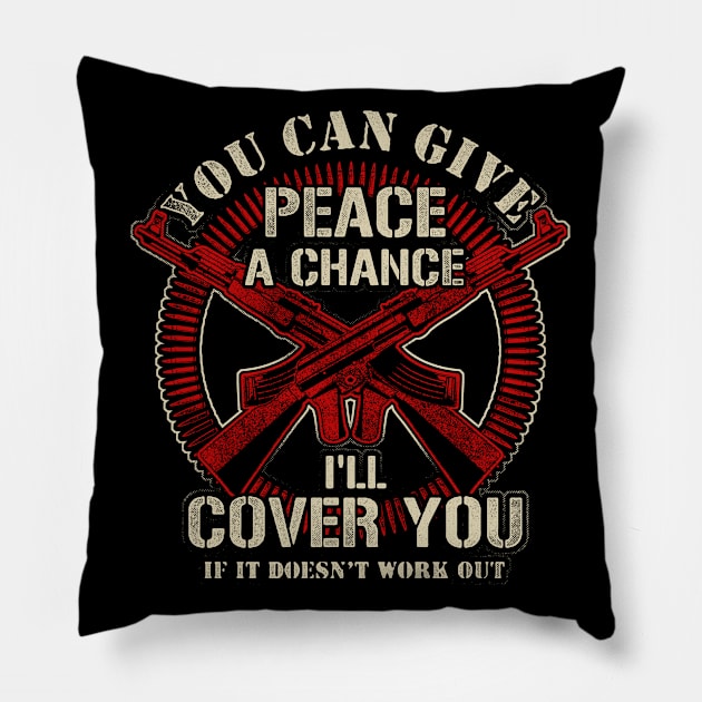 Give peace a chance Pillow by artística