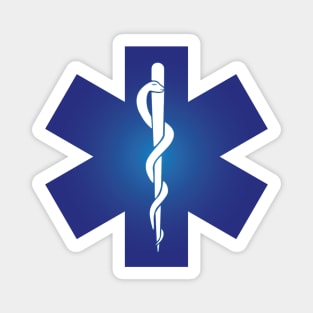 EMS EMT - Medevac Rescue Ambulance - Star of Life Magnet