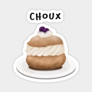 Blueberries Choux Pastry Illustration Magnet