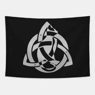 Celtic Triquetra Cat Stars | Kitty Silhouette Tapestry