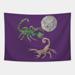 Crash of Rhinos Scorpions Tapestry