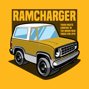 Yellow Ramcharger (White-Based) - 1974 T-Shirt