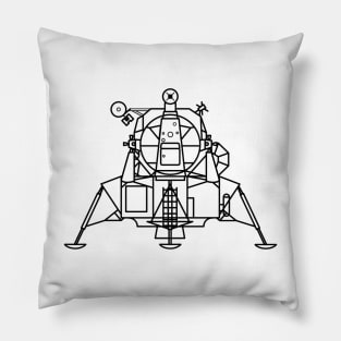 Moon Lander Cartoon Pillow