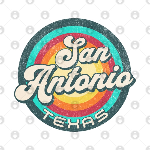 Retro San Antonio Texas by bubbleshop