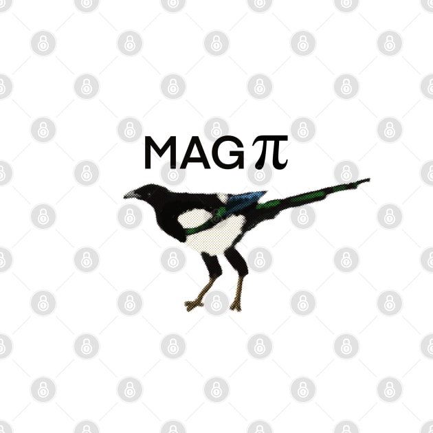 Eurasian Magpie with pi symbol in name by Nigh-designs