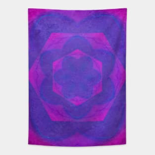 Hot pink and purple kaleidoscope with texture Tapestry