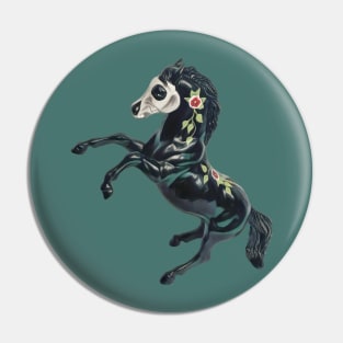 Sugar Skull Horse Pin