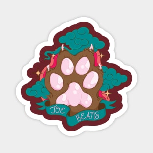 Brown Cat Toe Beans Magnet