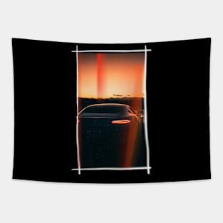 Vintage pic of new car Tapestry