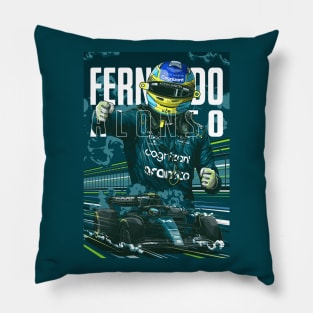 Formula 1 Fernando Alonso Aston Martin Poster Pillow