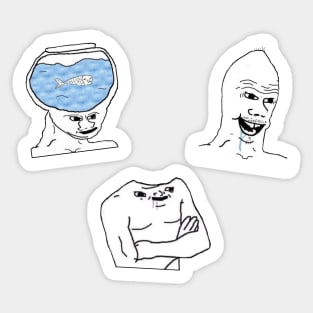 Crazy Ernest Khalimov Giga Chad Meme Template Sticker for Sale by  Pixel-Turtle